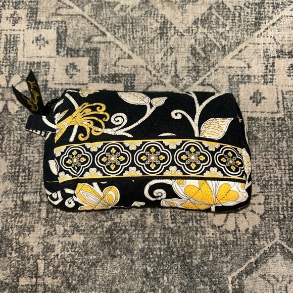 Vera Bradley Black and Yellow Floral Pouch - Picture 2 of 3